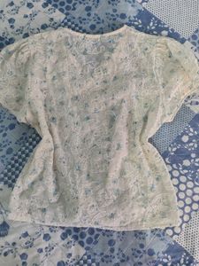 Vintage Lace Floral Blouse