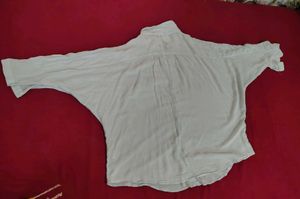 Oversized  Alice blue Collared Shirt