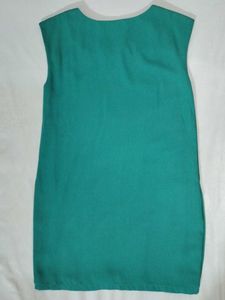 Teal Sleeveless Dress with Side Buttons
