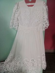White Lace Bohemian Dress