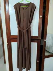 Elegant Brown Abaya Set