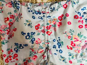 Floral Print Bardot Padded Top