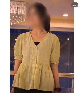 Light green  Peplum Top