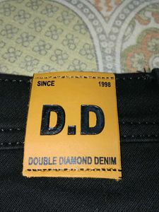 Black Jeans with Graphic Print