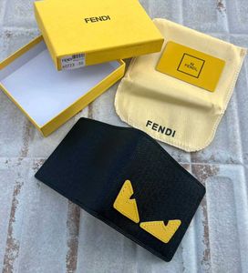 Fendi Black Leather Monster Wallet WD BOX
