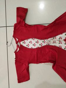 Flower Design Pure Cotton Gaun
