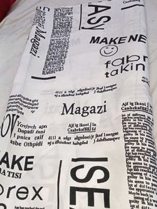Newspaper Print Dress Fabric