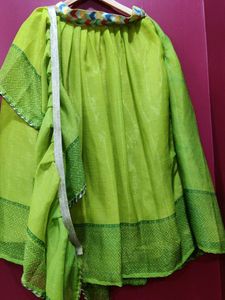 Kids Lehanga Choli With Frill Duptta