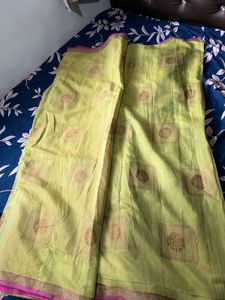 Elegant Yellow Saree with Blouse