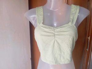 Ruched Strap Crop Top