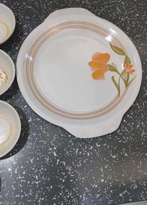 Vintage Floral Bowl and Platter Set