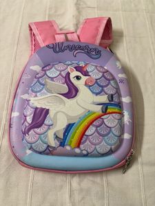 Unicorn Theme Hardshell Backpack For Kids