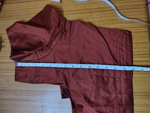 Elegant Maroon Silk Blouse