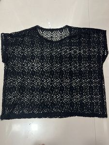Chic Black Crochet Top