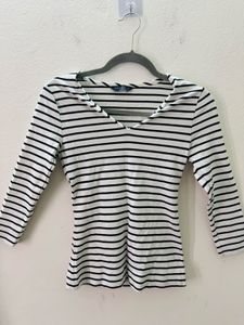 Marks &amp; Spencer White Striped Top