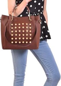 Stylish Pink Studded Handbag