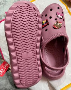 Cute Pink Clogs with Charms