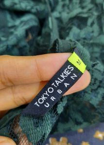 Green Colour Tokyo Talkies Full Sleeves Top