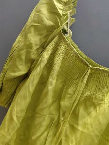 Lime Green Puff Sleeve Top