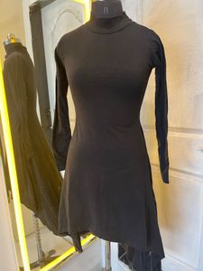 Chic Black Turtleneck Dress