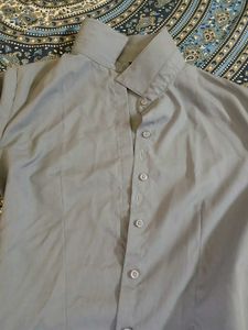 Classic Grey Short Sleeve Button-Up Shirt