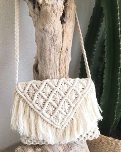 Macrame crossbody sling bag
