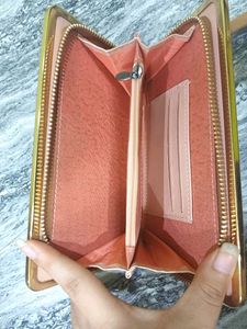 Brown Clutch with Butterfly and Flower Design