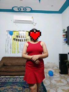Cute Red Sleeveless Dress