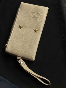 Chic Beige Clutch with Star Accents