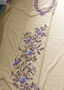 unstitched kashmiri embroidery full suit piece