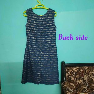 Elegant Navy Lace Dress