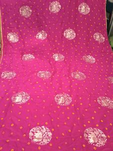 Vibrant pink Saree💗 badhni