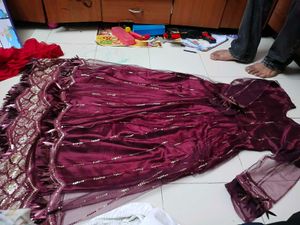 Hand stitched anarkali