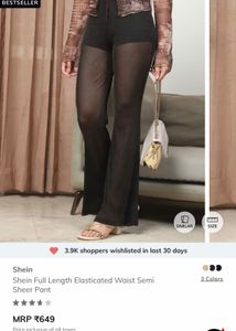 Sparkly Sheer Flared Pants