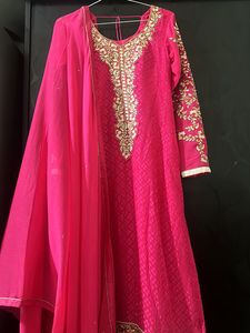 Pink Colour Party Wear Suit With Dupatta
