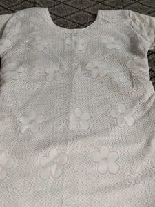 Elegant White Kurti Set