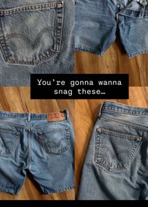 Grey Denim Shorts