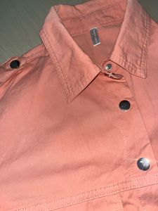 Korean Stylish Peach Cropped Jacket