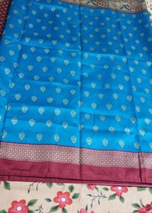 New Art Silk Saree With Running Blouse Piece