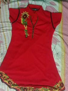 Red Colour New Umbrella Cut Frock,Kurti For Women