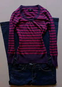 max y2k striped top