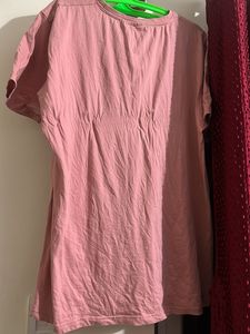 Peach oversized Long T-shirt