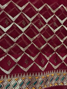 Maroon Embroidered Saree