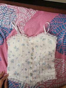 Sweetheart Floral Padded Corset Top