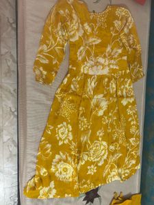 Yellow Floral Kurta Set