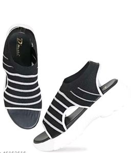 Stylish Striped Platform Sandals