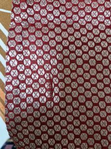 Red &amp; Gold Saree Skirt