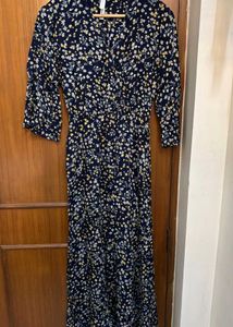 Maxi Navy Floral Dress