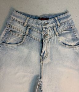 Light Blue Wide-Leg Jeans