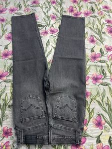 Levi's Grey Wash Wide Leg Jeans
